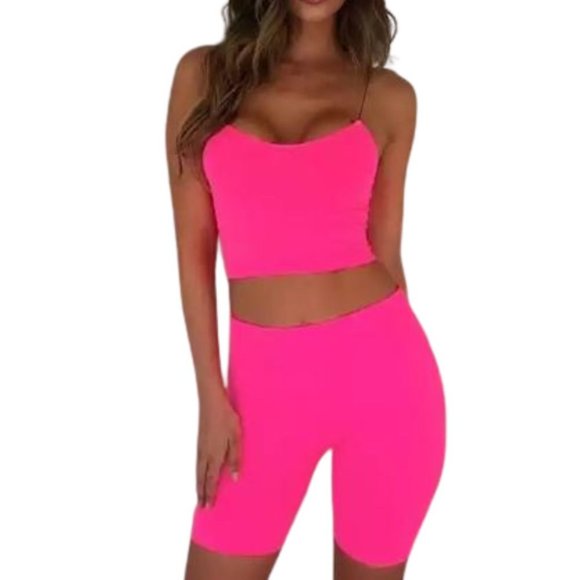 BODYFAB Shorts Crop Top Biker Shorts Set Poshmark